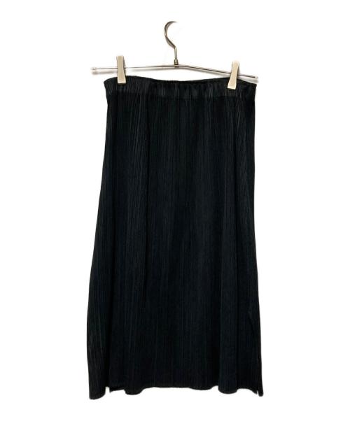 PLEATS PLEASE（プリーツプリーズ）PLEATS PLEASE (プリーツプリーズ) サイドスリットプリーツスカート ブラック サイズ:3の古着・服飾アイテム