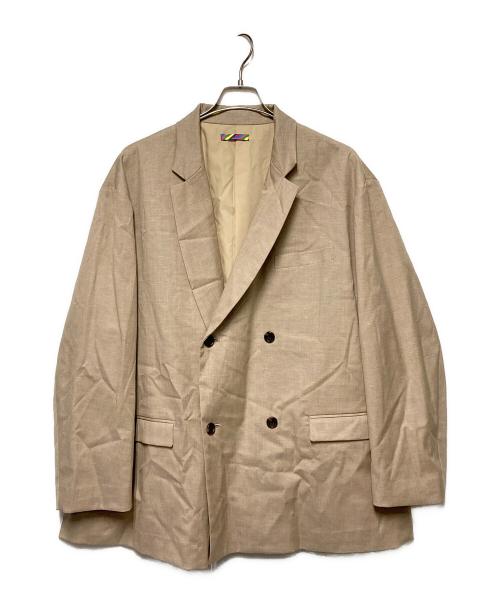 is-ness（イズネス）is-ness (イズネス) ダブルテーラードジャケット ベージュ サイズ:Mの古着・服飾アイテム