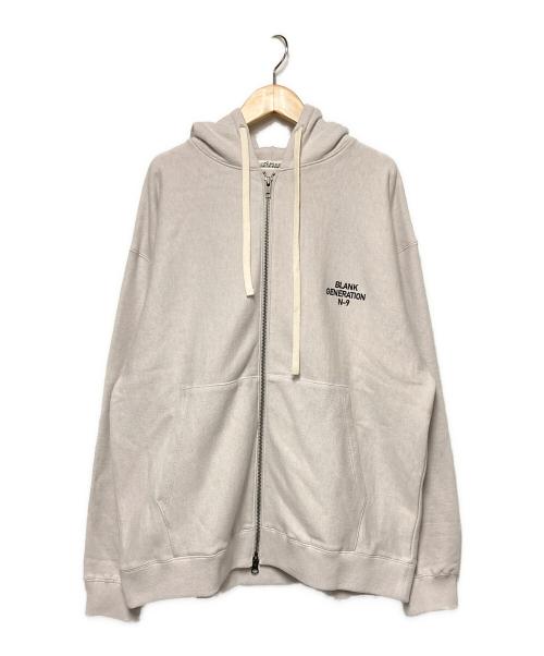 NUMBER (N)INE（ナンバーナイン）NUMBER (N)INE (ナンバーナイン) BLANK GENERATION / ジップパーカー グレー サイズ:2の古着・服飾アイテム