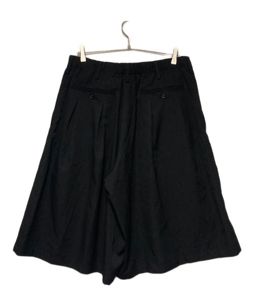 Yohji Yamamoto pour homme（ヨウジヤマモト プールオム）Yohji Yamamoto pour homme (ヨウジヤマモト プールオム) ウエストゴムタックワイドハーフパンツ ブラック サイズ:2の古着・服飾アイテム