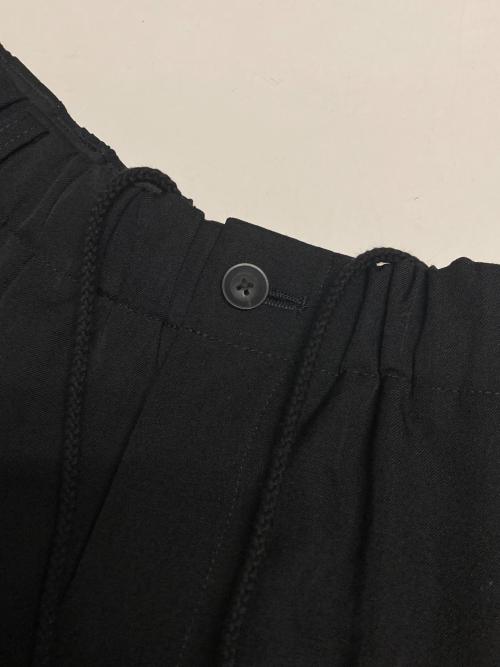Yohji Yamamoto pour homme（ヨウジヤマモト プールオム）Yohji Yamamoto pour homme (ヨウジヤマモト プールオム) ウエストゴムタックワイドハーフパンツ ブラック サイズ:2の古着・服飾アイテム
