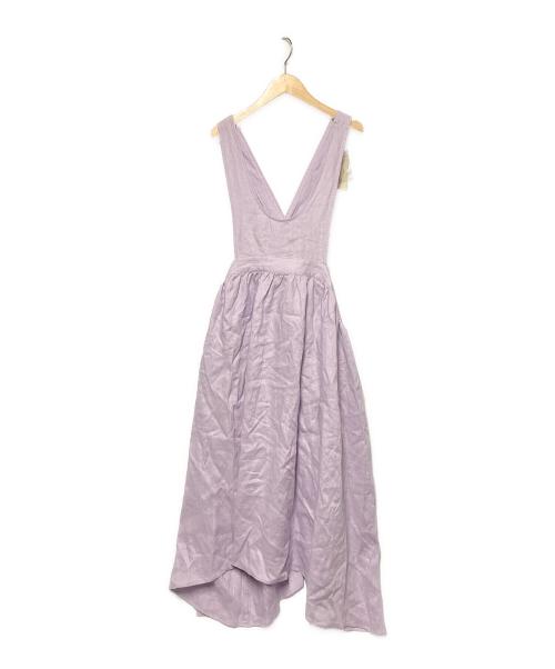 Samansa Mos2（サマンサモスモス）Samansa Mos2 (サマンサモスモス) 【立川限定】リネンエプロンワンピース ラベンダー サイズ:F 未使用品の古着・服飾アイテム