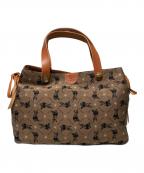 IL BISONTEイル ビゾンテ）の古着「茶モノグラム帆布トートバッグ」｜ブラウン