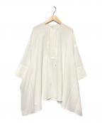 ENFOLDエンフォルド）の古着「PEジョーゼットサイドベンツワイドPULLOVER」｜ホワイト