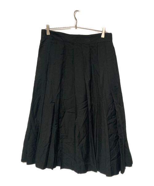 Y's（ワイズ）Y's (ワイズ) プリーツラップスカート ブラック サイズ:2の古着・服飾アイテム