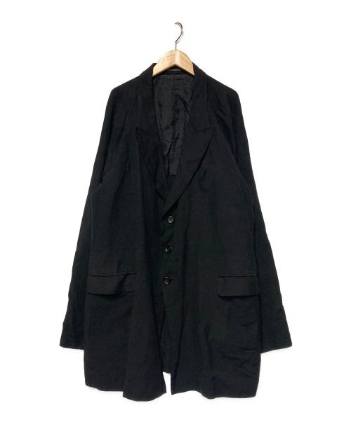 Yohji Yamamoto pour homme（ヨウジヤマモト プールオム）Yohji Yamamoto pour homme (ヨウジヤマモト プールオム) LI/RYCANVAS DOUBLE FRONT JACKET / テーラードジャケット ブラック サイズ:4の古着・服飾アイテム