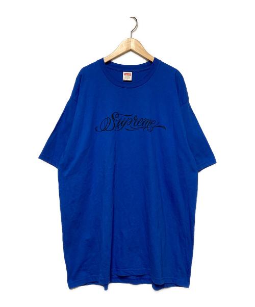 SUPREME（シュプリーム）SUPREME (シュプリーム) mister cartoon (ミスター・カートゥーン) 24FW Script Tee / スクリプトロゴプリントTシャツ ブルー サイズ:XLの古着・服飾アイテム