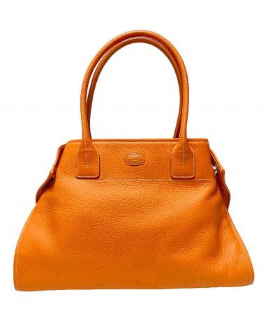 中古・古着通販】TOD'S (トッズ) ジレリ レザートートバッグ オレンジ