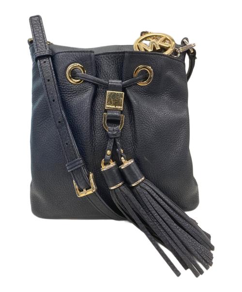 MICHAEL KORS（マイケル・コース）MICHAEL KORS (マイケル・コース) タッセル付きショルダーバッグ ブラックの古着・服飾アイテム