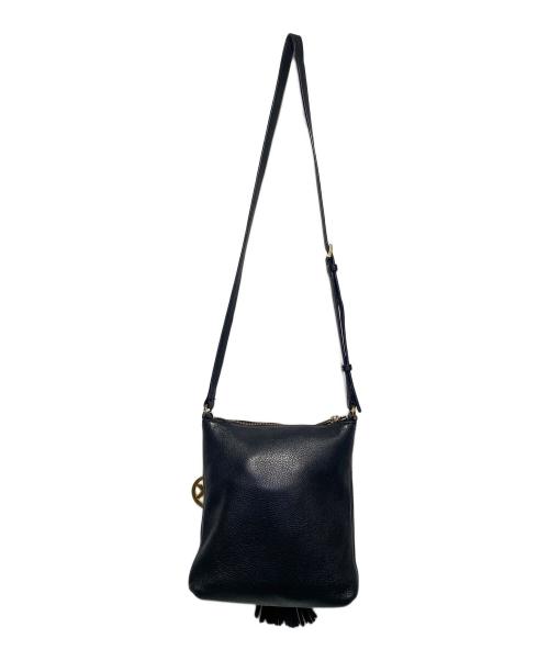 MICHAEL KORS（マイケル・コース）MICHAEL KORS (マイケル・コース) タッセル付きショルダーバッグ ブラックの古着・服飾アイテム