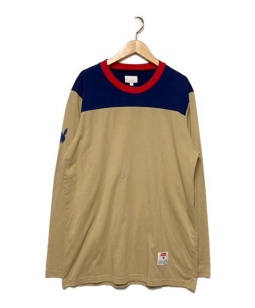 SUPREME（シュプリーム）SUPREME (シュプリーム) PLAY BOY (プレイボーイ) L/S Football Top / ロングスリーブカットソー ベージュ サイズ:Mの古着・服飾アイテム