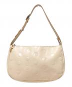 kanmiカンミ）の古着「ドット柄レザーショルダーバッグ」｜ナチュラル