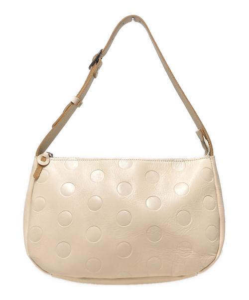 kanmi（カンミ）kanmi (カンミ) ドット柄レザーショルダーバッグ ナチュラルの古着・服飾アイテム