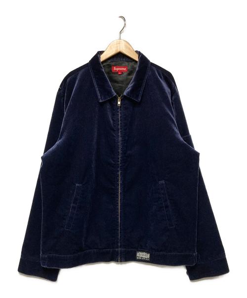 SUPREME（シュプリーム）SUPREME (シュプリーム) 15FW velveteen work jacket / ベルベットワークジャケット ネイビー サイズ:XLの古着・服飾アイテム