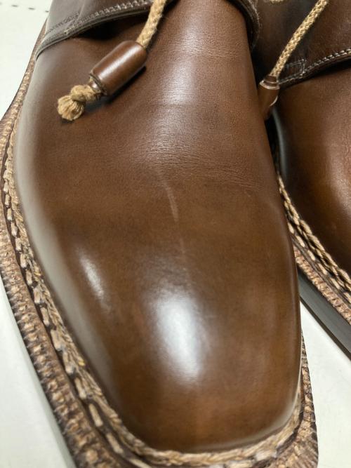 BARNEYS NEWYORK（バーニーズ・ニューヨーク）BARNEYS NEWYORK (バーニーズ・ニューヨーク) スクエアトゥーブーツ ブラウン サイズ:7の古着・服飾アイテム