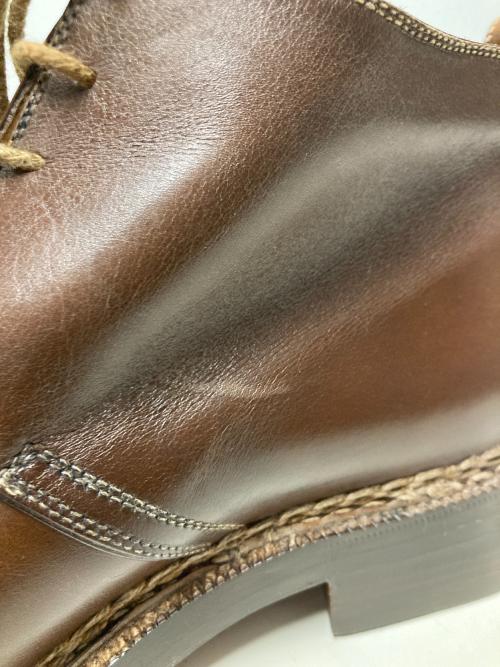 BARNEYS NEWYORK（バーニーズ・ニューヨーク）BARNEYS NEWYORK (バーニーズ・ニューヨーク) スクエアトゥーブーツ ブラウン サイズ:7の古着・服飾アイテム