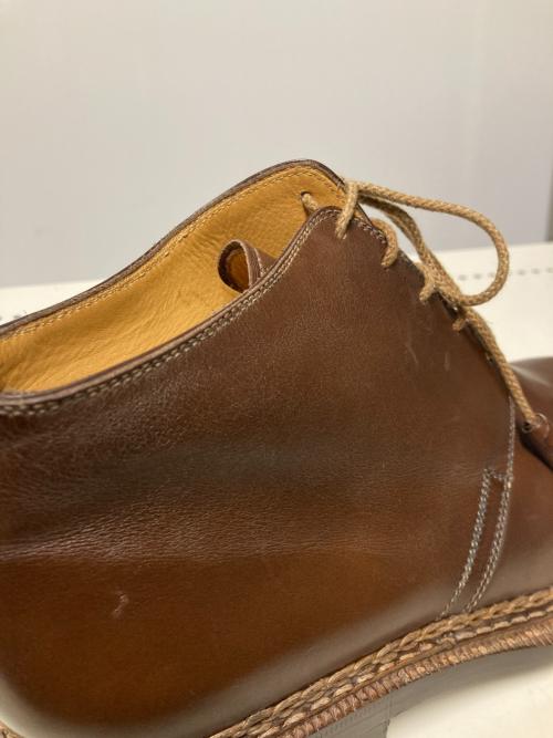 BARNEYS NEWYORK（バーニーズ・ニューヨーク）BARNEYS NEWYORK (バーニーズ・ニューヨーク) スクエアトゥーブーツ ブラウン サイズ:7の古着・服飾アイテム