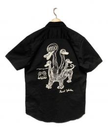 SUPREME×Daniel Johnston（シュプリーム×ダニエル・ジョンストン）の古着「15SS Daniel Johnston Twill Work Shirt / バックプリントS/Sツイルワークシャツ」｜ブラック