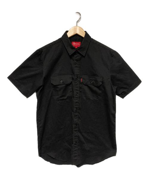 SUPREME（シュプリーム）SUPREME (シュプリーム) Daniel Johnston (ダニエル・ジョンストン) 15SS Daniel Johnston Twill Work Shirt / バックプリントS/Sツイルワークシャツ ブラック サイズ:Sの古着・服飾アイテム