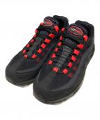 NIKEナイキ）の古着「AIR MAX95 / ローカットスニーカー」｜ブラック×レッド