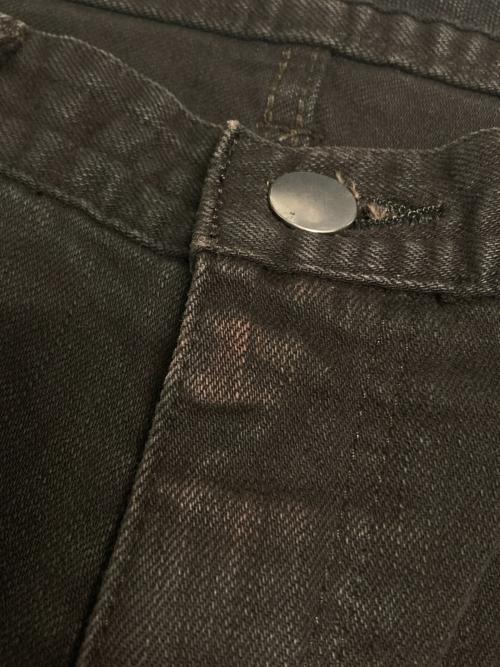 NUMBER (N)INE（ナンバーナイン）NUMBER (N)INE (ナンバーナイン) ハート涙パッチスキニーデニムパンツ ダークブラウン サイズ:3の古着・服飾アイテム