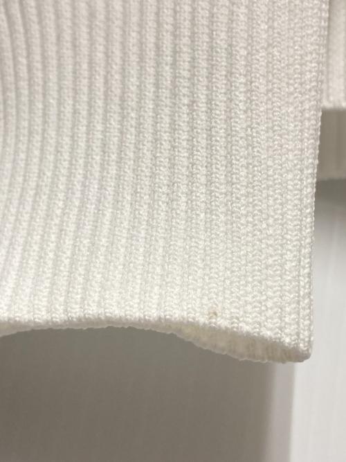 E by eclat（イーバイエクラ）E by eclat (イーバイエクラ) ミラノリブZIPブルゾン ホワイト サイズ:38の古着・服飾アイテム