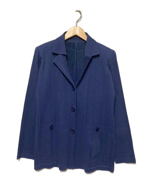 PLEATS PLEASE（プリーツプリーズ）PLEATS PLEASE (プリーツプリーズ) プリーツジャケット パープル サイズ:3の古着・服飾アイテム