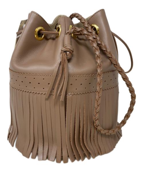 J&M DAVIDSON（ジェイ＆エム デヴィッドソン）J&M DAVIDSON (ジェイ＆エム デヴィッドソン) バケツショルダーバッグ ベージュの古着・服飾アイテム