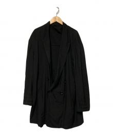 Y's（ワイズ）の古着「Ry BROAD U-BIG TAILORED JACKET / テーラードジャケット」｜ブラック