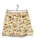 LOUIS VUITTON（ルイ ヴィトン）の古着「フラワープリントビジューミニスカート」｜ベージュ