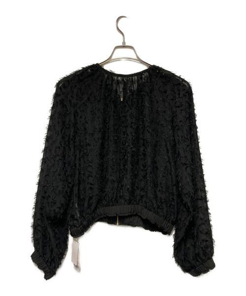 NOLLEY'S（ノーリーズ）NOLLEY'S (ノーリース) 24SS カットジャガードブルゾン ブラック サイズ:38 未使用品の古着・服飾アイテム