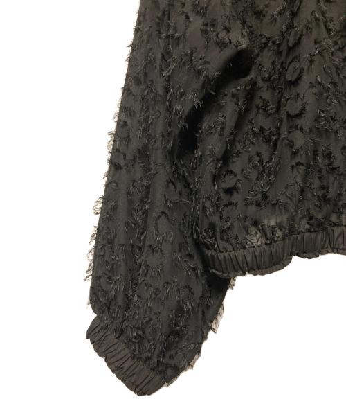 NOLLEY'S（ノーリーズ）NOLLEY'S (ノーリース) 24SS カットジャガードブルゾン ブラック サイズ:38 未使用品の古着・服飾アイテム