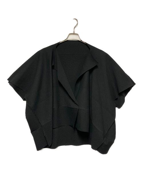 me ISSEY MIYAKE（ミーイッセイ ミヤケ）me ISSEY MIYAKE (ミーイッセイ ミヤケ) 19AW プリーツジレ ブラック サイズ:Fの古着・服飾アイテム