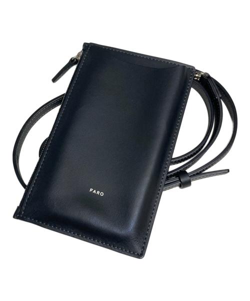 FARO（ファーロ）FARO (ファーロ) レザーショルダーミニポーチ / Calma Phone Shoulder Zip ブラックの古着・服飾アイテム