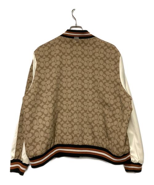 COACH（コーチ）COACH (コーチ) リバーシブルフローラルプリントシグネチャースーベニアジャケット / スカジャン ネイビー サイズ:Lの古着・服飾アイテム