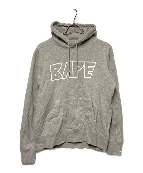 A BATHING APE（アベイシングエイプ）A BATHING APE (ア ベイシング エイプ) プルオーバーパーカー グレー サイズ:Lの古着・服飾アイテム