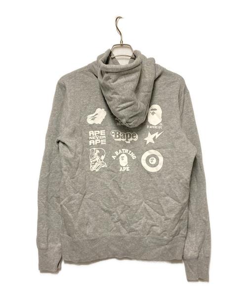 A BATHING APE（アベイシングエイプ）A BATHING APE (ア ベイシング エイプ) プルオーバーパーカー グレー サイズ:Lの古着・服飾アイテム