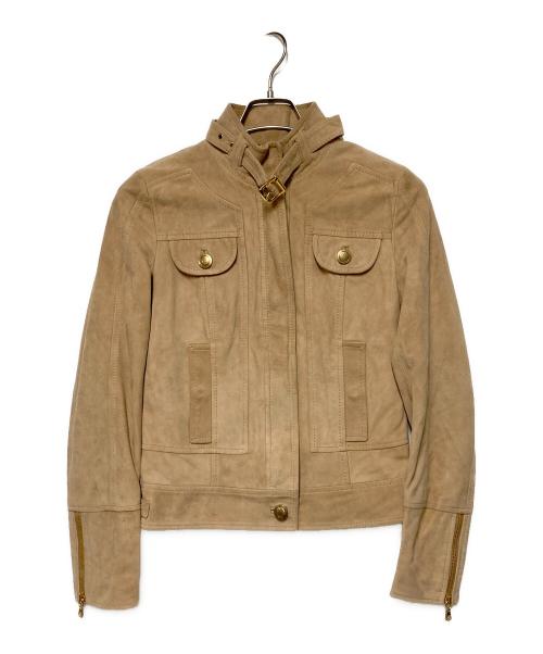 DOLCE & GABBANA（ドルチェ＆ガッバーナ）DOLCE & GABBANA (ドルチェ＆ガッバーナ) 00s スウェードレザージャケット ベージュ サイズ:38の古着・服飾アイテム