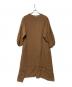 TSUHARU by samansa Mos2 (ツハル バイ サマンサモスモス) リネン袖刺繍ワンピース ブラウン サイズ:M 未使用品：12000円