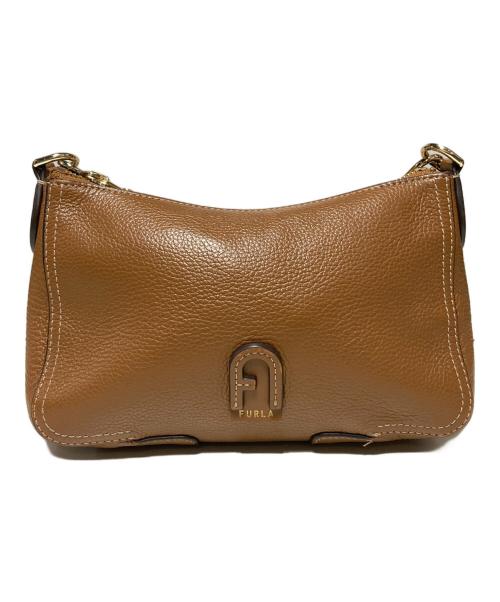 FURLA（フルラ）FURLA (フルラ) ATENA / レザーショルダーバッグ ブラウンの古着・服飾アイテム