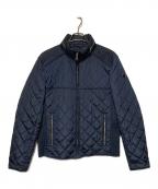 PRADAプラダ）の古着「20AW トライアングルロゴキルト中綿ジャケット」｜ネイビー
