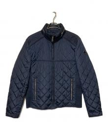PRADA（プラダ）の古着「20AW トライアングルロゴキルト中綿ジャケット」｜ネイビー