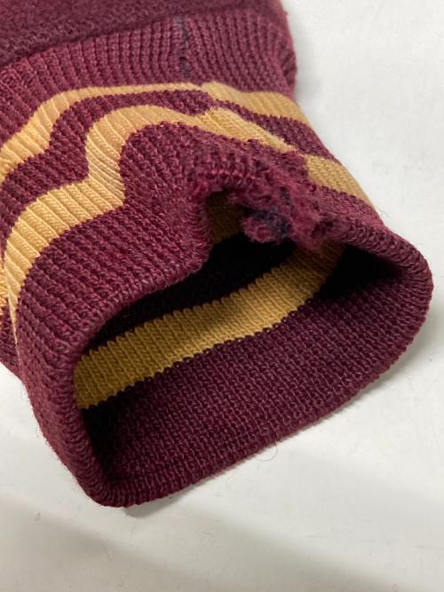 FELCO（フェルコ）FELCO (フェルコ) スタジャン ボルドー×イエロー サイズ:42の古着・服飾アイテム