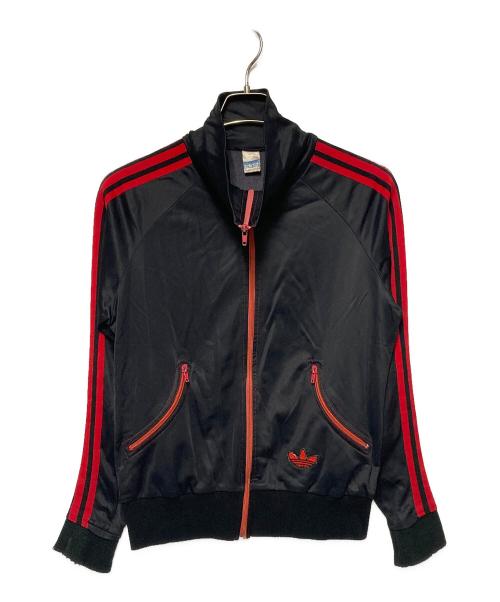 adidas（アディダス）adidas (アディダス) 70sトラックジャケット ブラック×レッド サイズ:-の古着・服飾アイテム