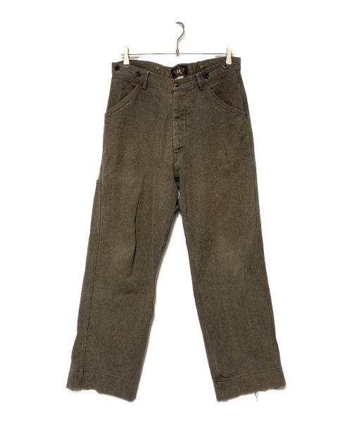 RRL（ダブルアールエル）RRL (ダブルアールエル) シンチバックペインターデニムパンツ グレー サイズ:ｹｱﾀｸﾞ擦れのため不明の古着・服飾アイテム
