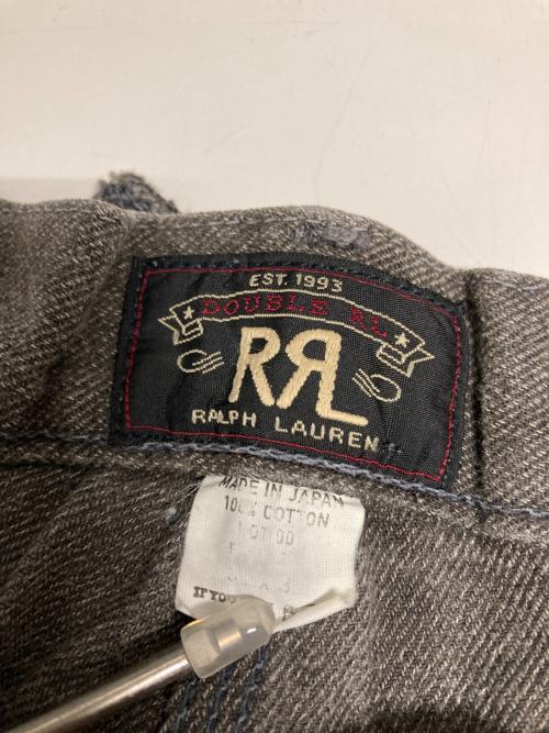 RRL（ダブルアールエル）RRL (ダブルアールエル) シンチバックペインターデニムパンツ グレー サイズ:ｹｱﾀｸﾞ擦れのため不明の古着・服飾アイテム