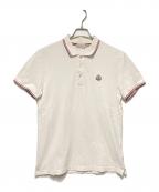MONCLERモンクレール）の古着「MAGLIA POLO MANICA CORTA / 鹿の子ポロシャツ」｜ホワイト