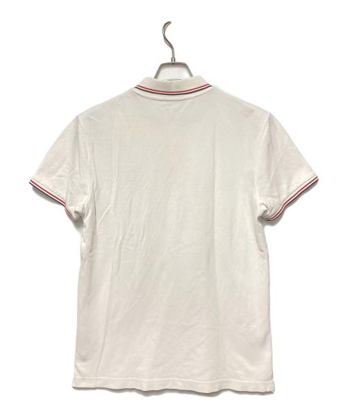 MONCLER（モンクレール）MONCLER (モンクレール) MAGLIA POLO MANICA CORTA / 鹿の子ポロシャツ ホワイト サイズ:Mの古着・服飾アイテム