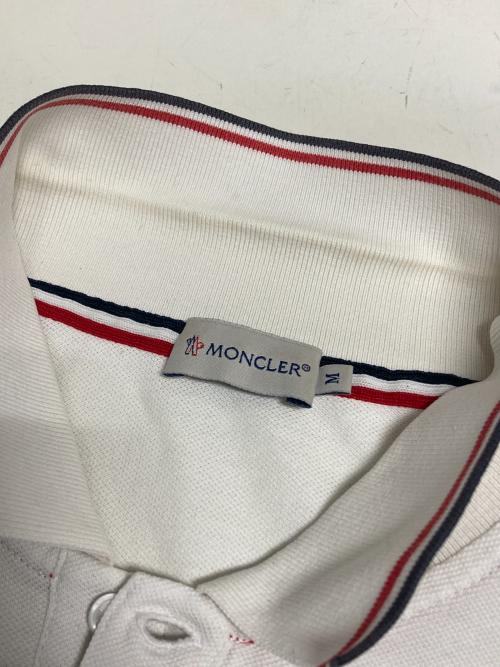 MONCLER（モンクレール）MONCLER (モンクレール) MAGLIA POLO MANICA CORTA / 鹿の子ポロシャツ ホワイト サイズ:Mの古着・服飾アイテム