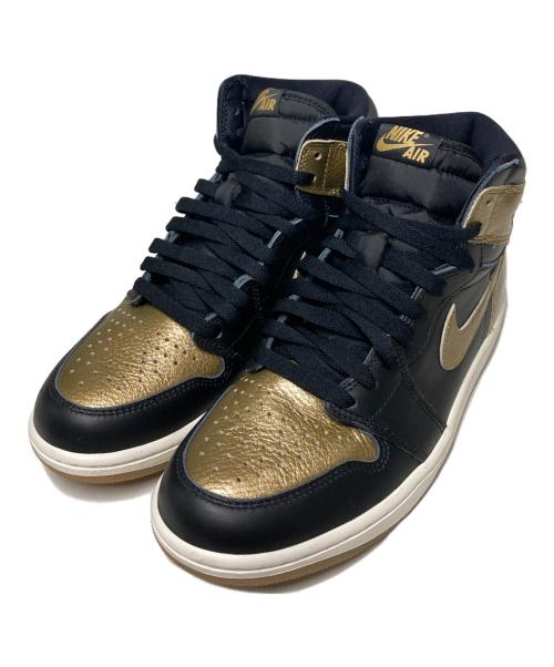 NIKE（ナイキ）NIKE (ナイキ) AIR JORDAN 1 RETRO HIGH OG / ハイカットスニーカー ゴールド×ブラック サイズ:US8の古着・服飾アイテム